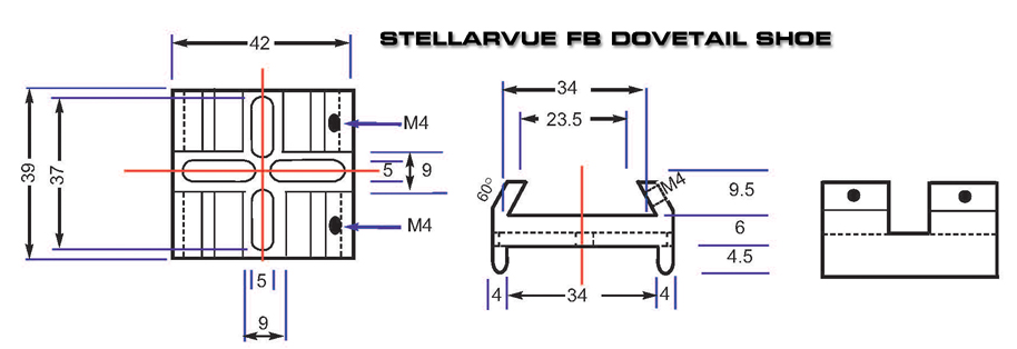 Stellarvue FB Dovetail SHoe