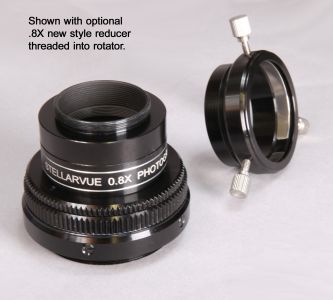 Rotator with 2\" adapter removed and .8X reducer/flattener installed.