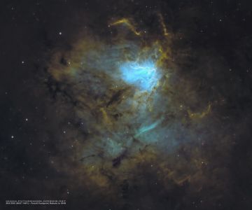 ​"Sh2-206 • NGC 1491 • Fossil Footprint Nebula in SHO" - by Douglas Struble (December 18, 2020)