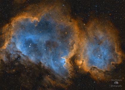 ​"The Soul Nebula in the Hubble Palette" (IC 1848) - by Alex Roberts (February 12, 2021)