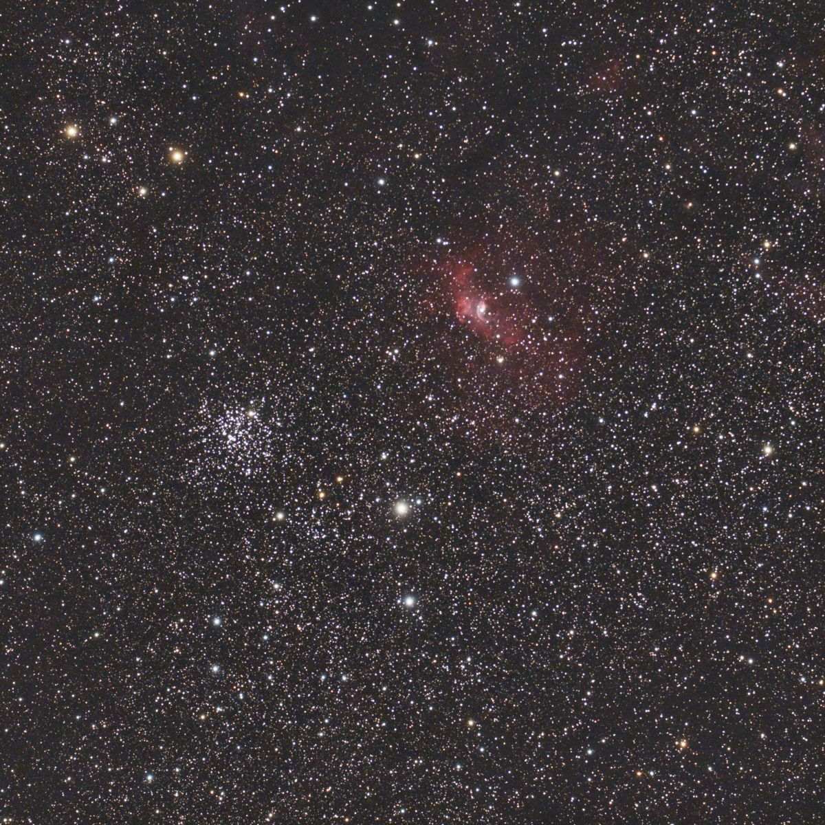 ​"M52 and the Bubble Nebula" - by Aidan Guerra (June 11, 2021) - Stellarvue StellarShot