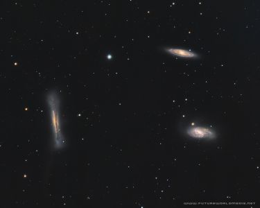 The Leo Triplet (Messier 65, Messier 66, and NGC 3628) - Douglas J Struble