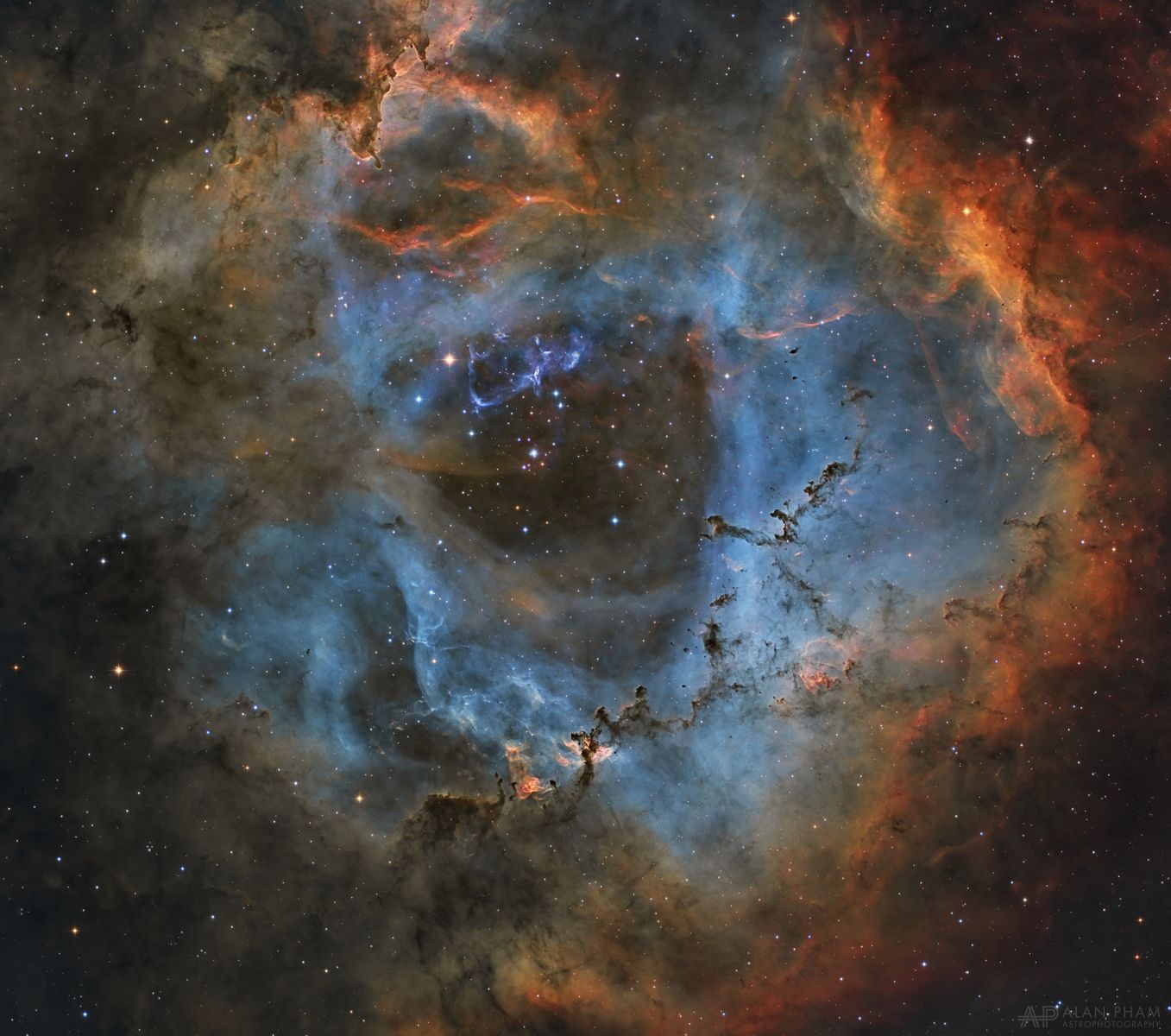 Rosette Nebula (SHO) – Alan Pham - Stellarvue