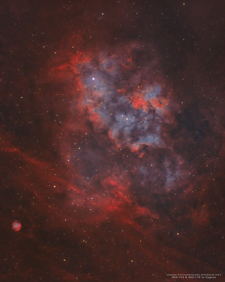 Sh2-115 & Sh2-116 in Ha & OIII - Douglas J Struble - Stellarvue