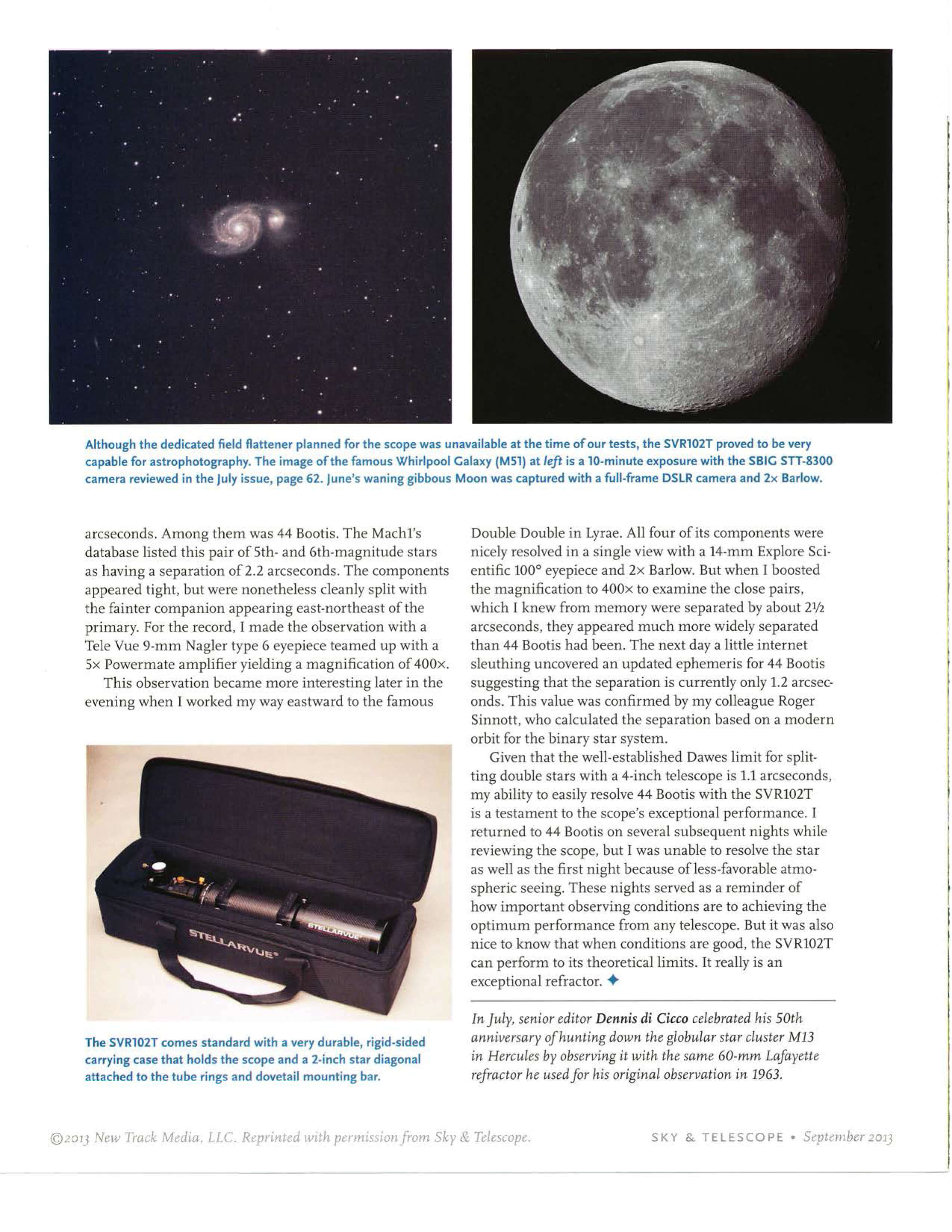 Sky and Telescope Review SVR102T
